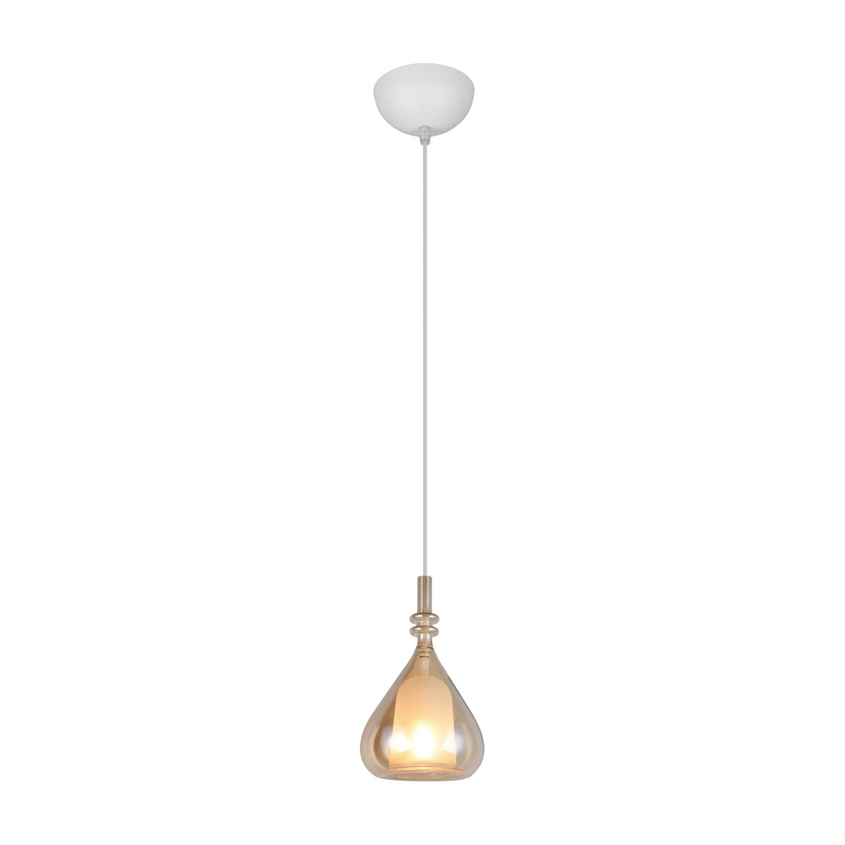 Aldea Glass Amber Pendant – Matt White