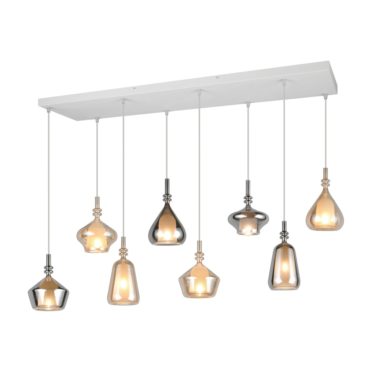 Aldea 8 Light Linear Chandelier – Matt White