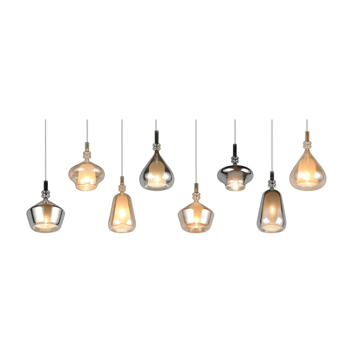 Aldea 8 Light Linear Chandelier – Matt White