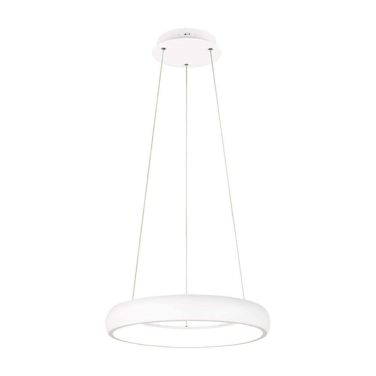 Cardona LED Ring 46cm Chandelier – Matt White