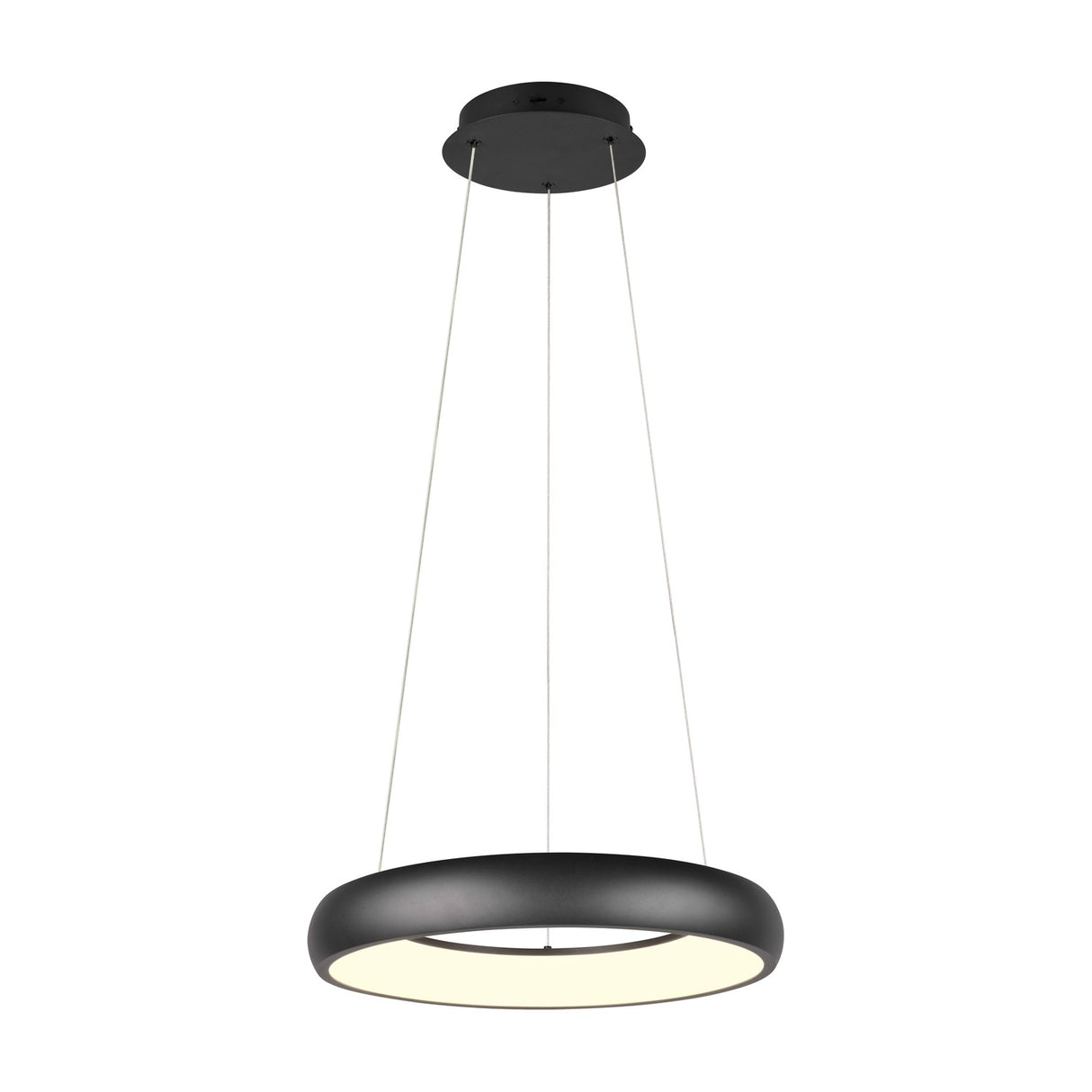 Cardona LED Ring 46cm Chandelier – Matt Black