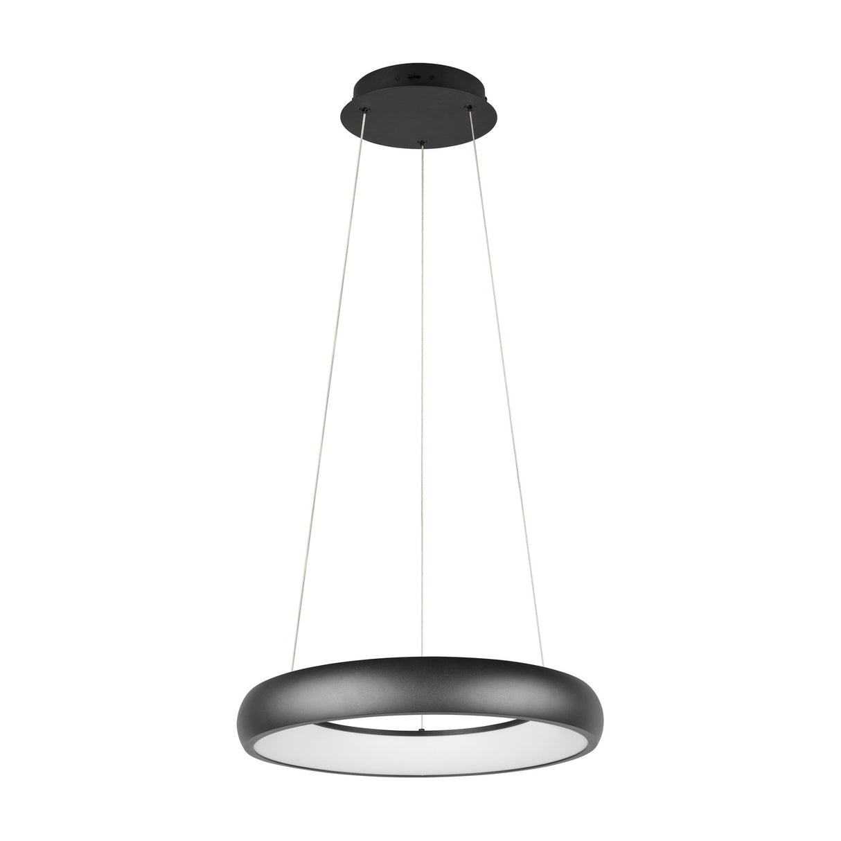 Cardona LED Ring 46cm Chandelier – Matt Black