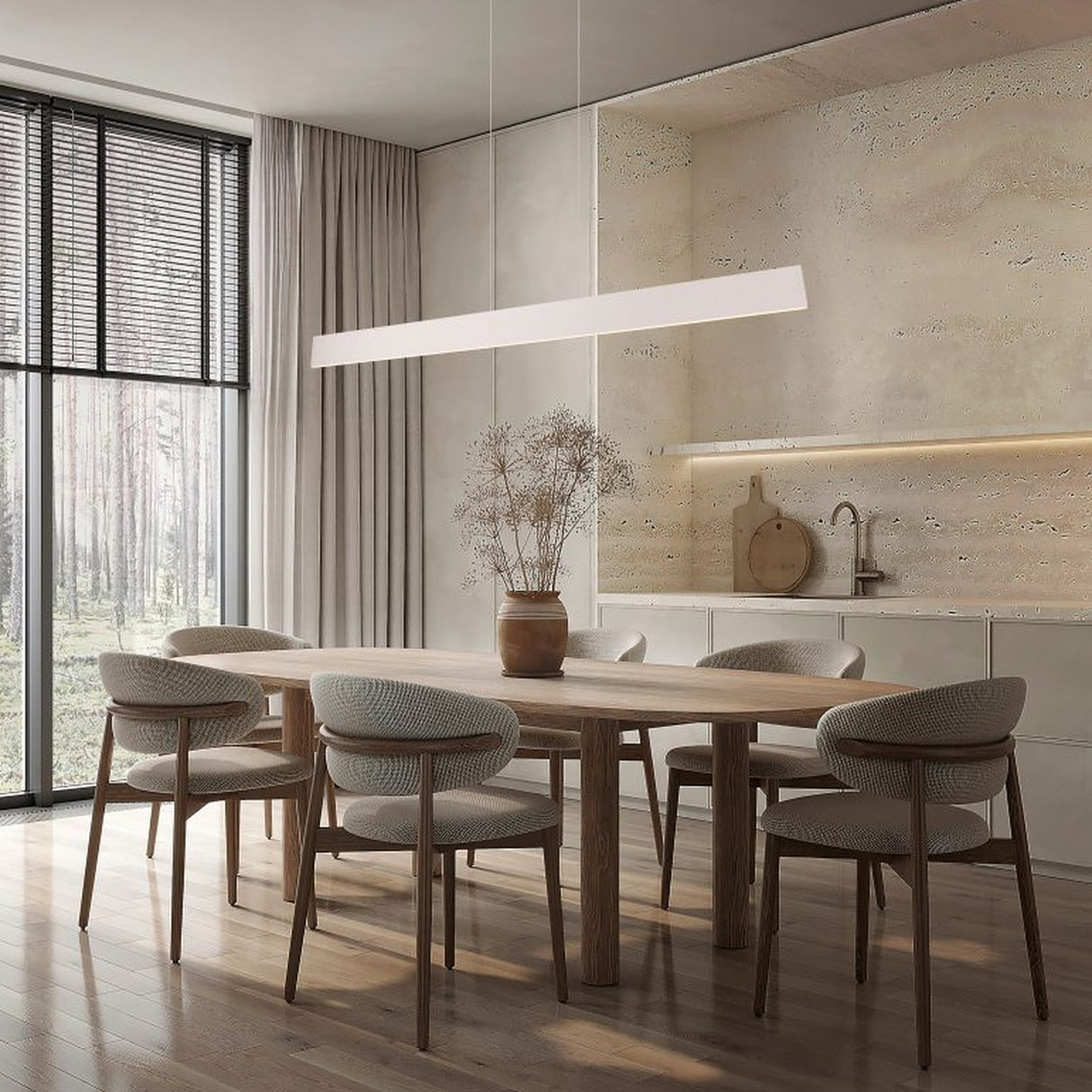 Galway LED Up Down Linear Pendant – Warm Grey