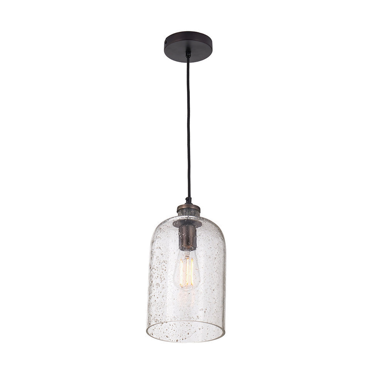 Ophelia Grey Bubble Glass Pendant Light - 18cm