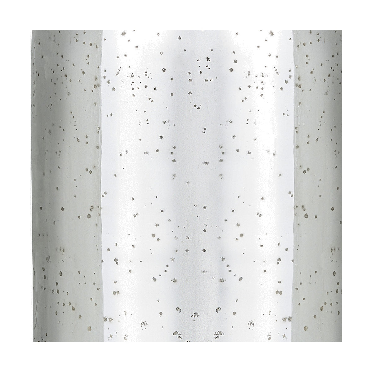 Close-up of the Ophelia Mercurial Glass Pendant Light, 18cm, showing speckled silver-toned mercurial glass with a reflective, textured surface on a plain background.