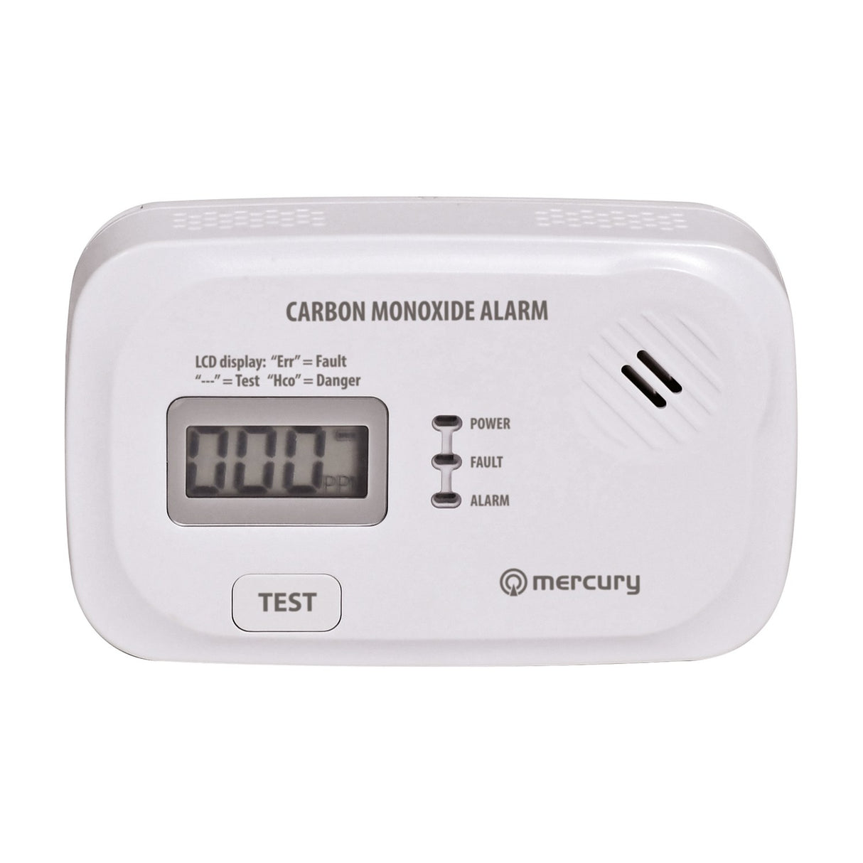 Mercury COD-208A Carbon Monoxide Alarm with LCD Display