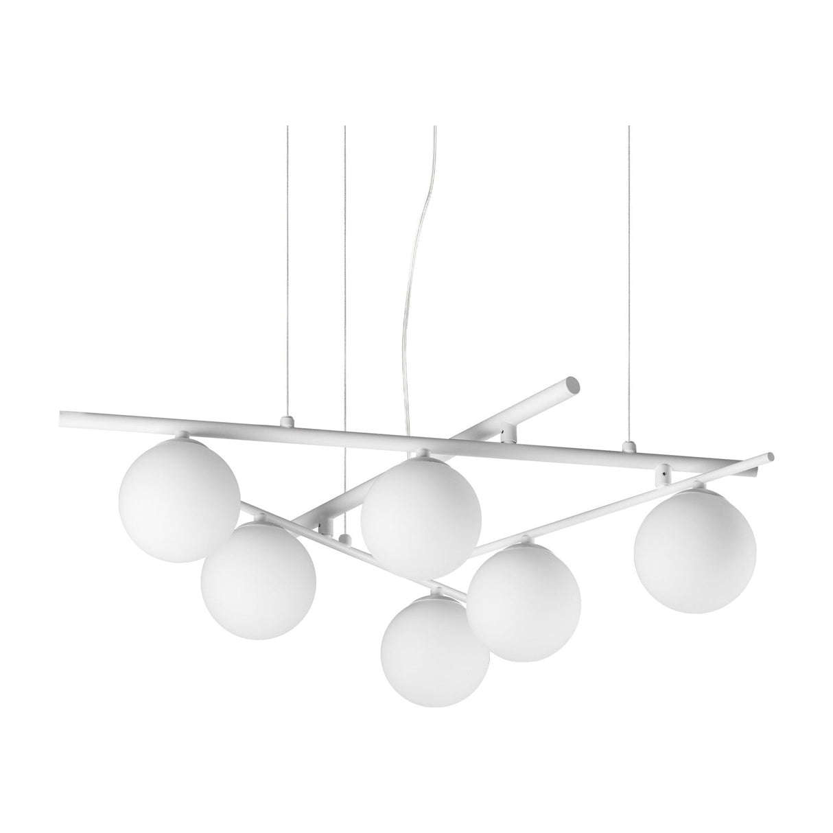 Atlas 6 Light Chandelier - White
