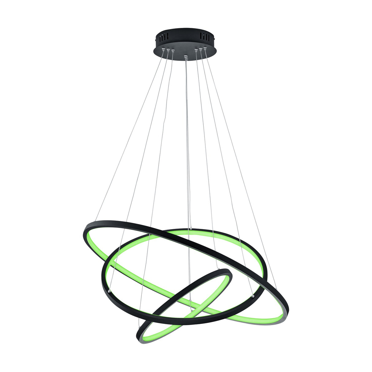 Aaron 3 Light LED Ring Chandelier – Anthracite