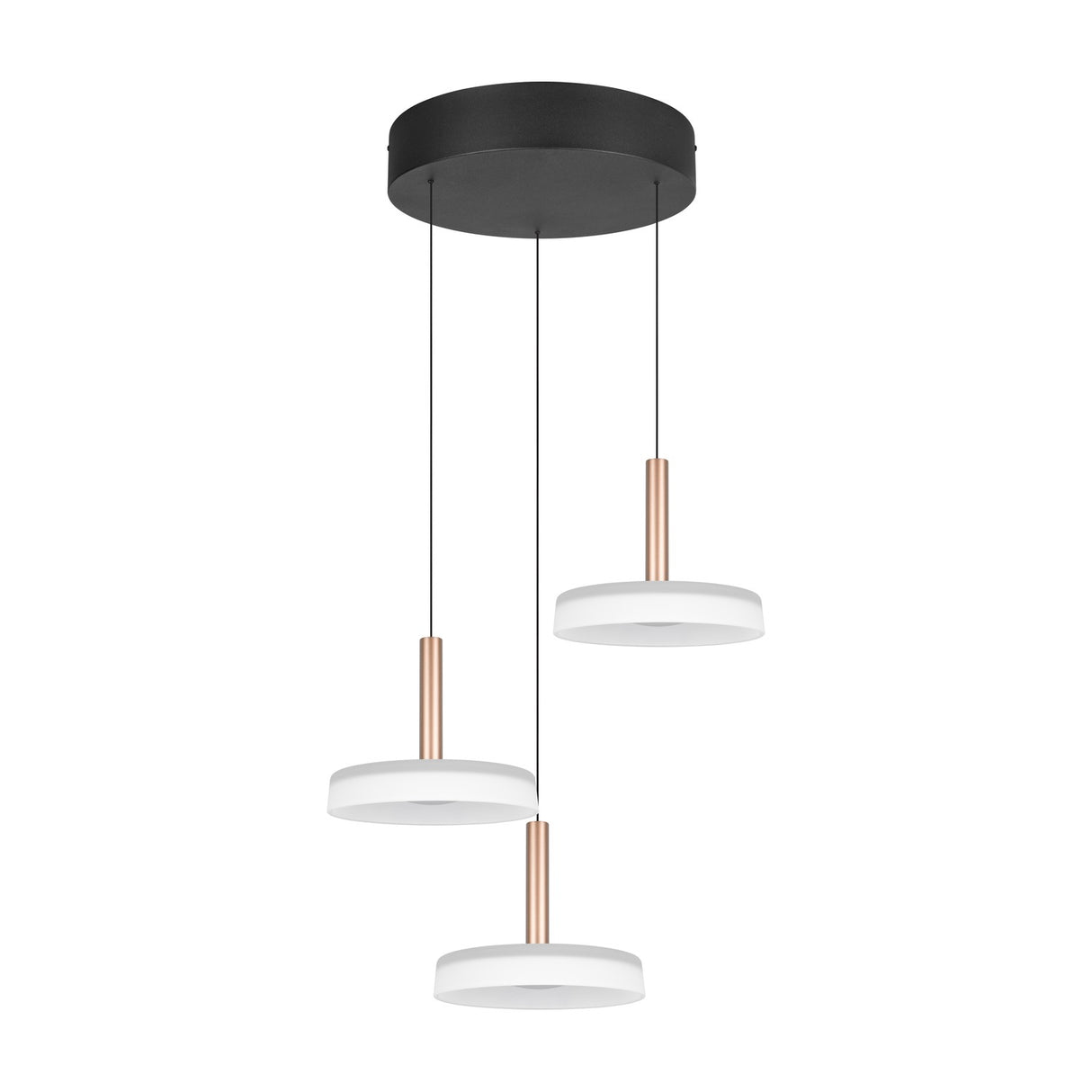 Celeste 3 Light LED Glass Chandelier – Coffee
