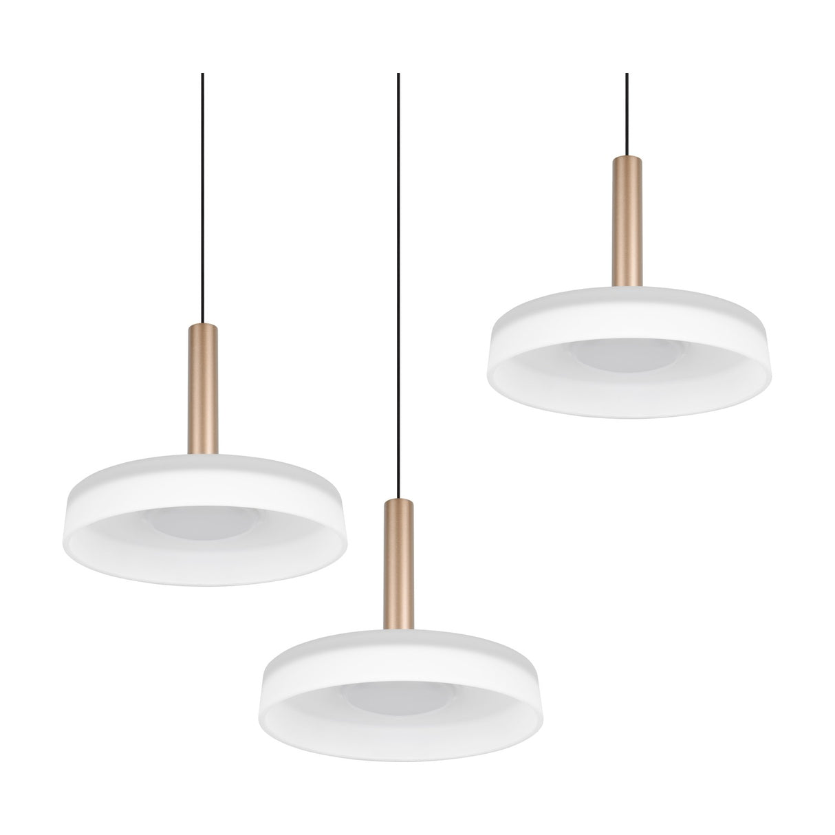 Celeste 3 Light LED Glass Chandelier – Coffee