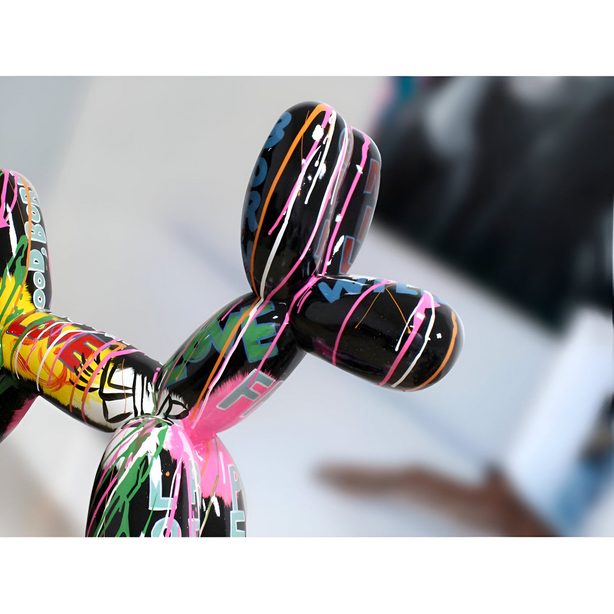 Balloon Multicolour Graffiti Dog Figurine - 41cm