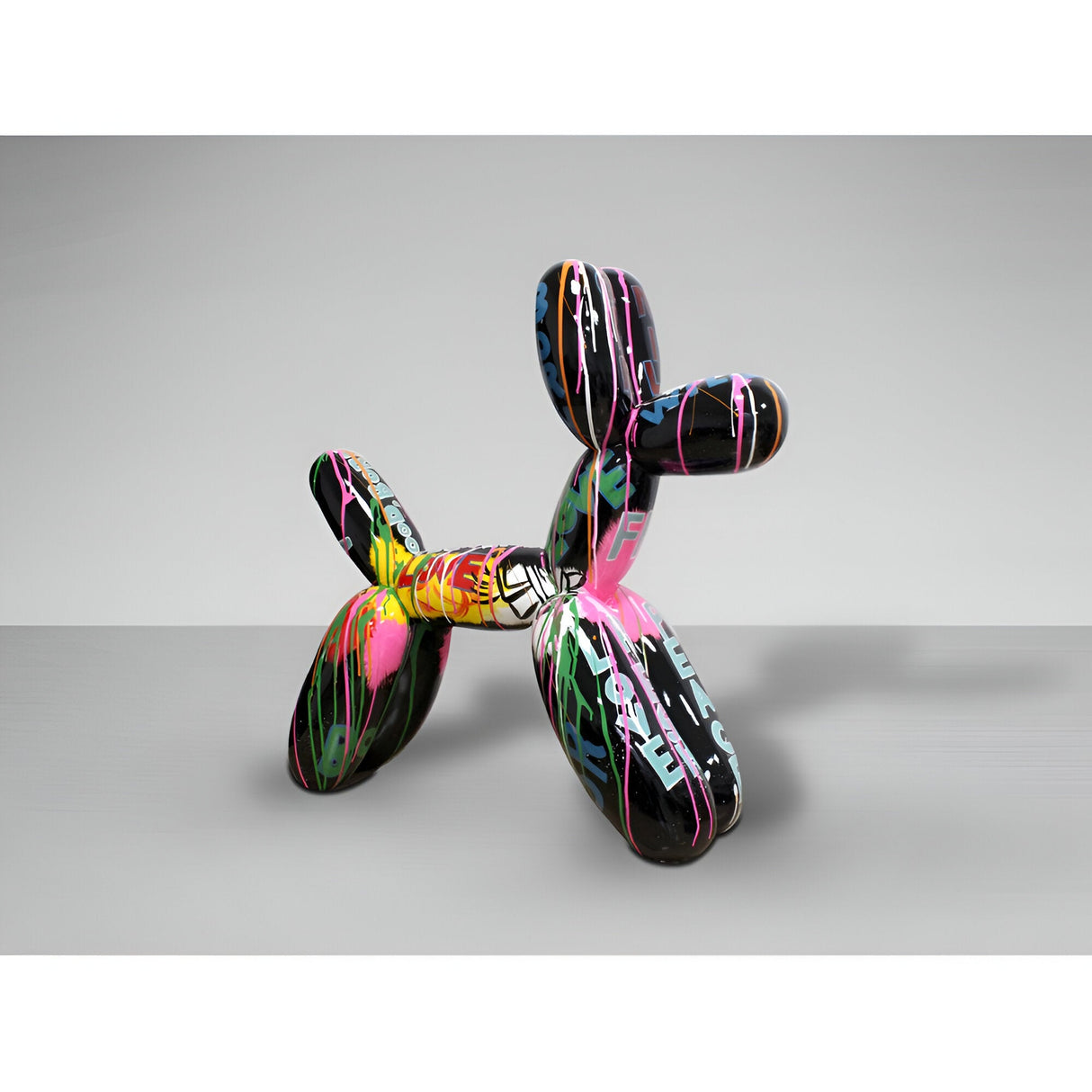 Balloon Multicolour Graffiti Dog Figurine - 41cm