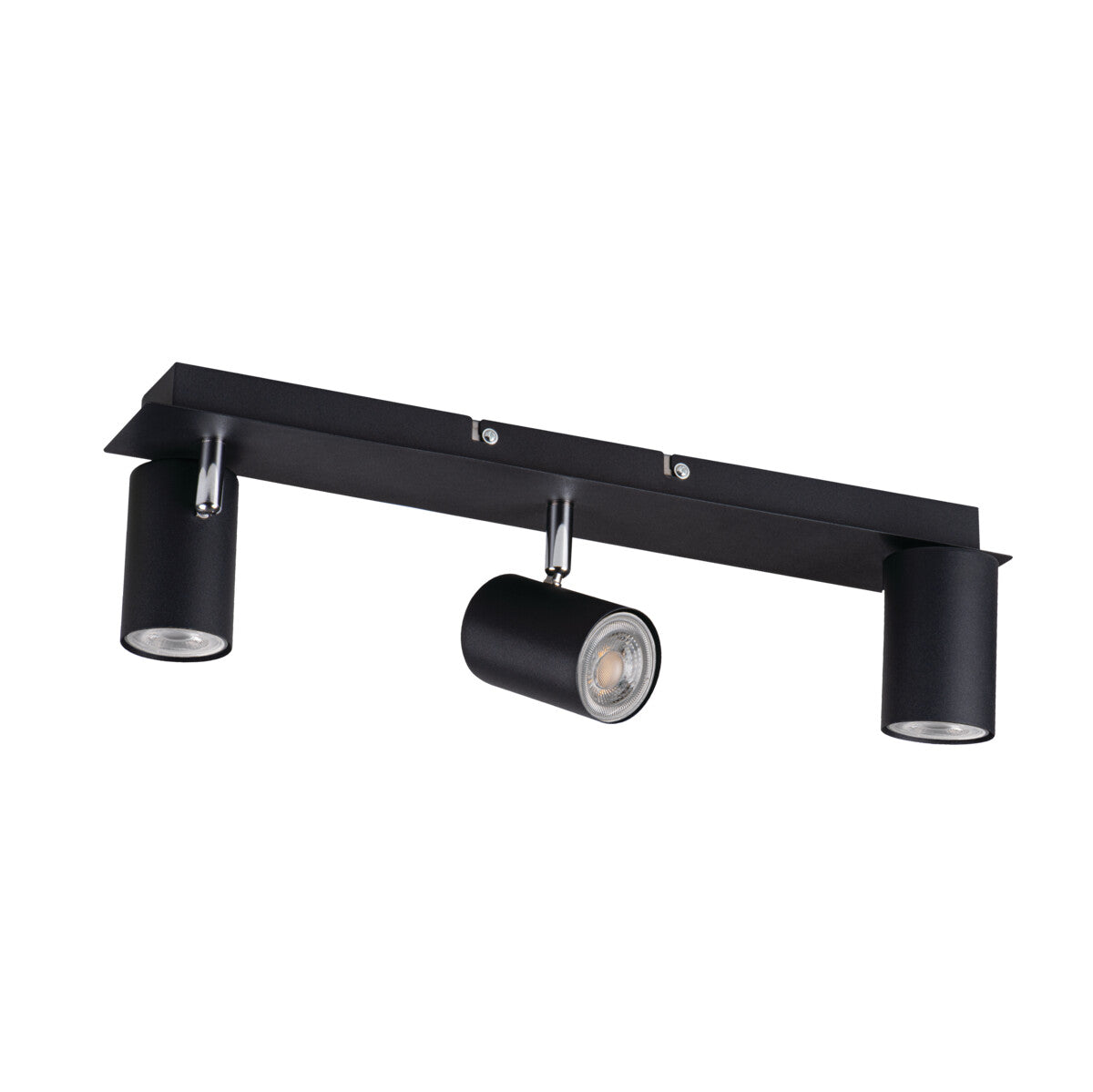 EVALO 450x80 3x GU10 Round Ceiling Light - Black