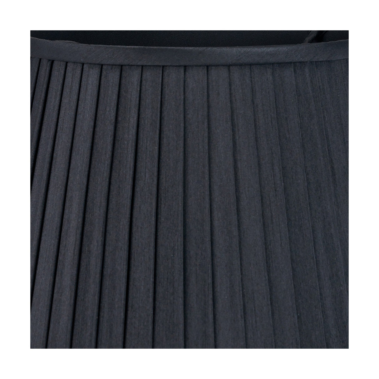 Lyndon Black Silk Mix Knife Pleated Tapered Lampshade - 40cm