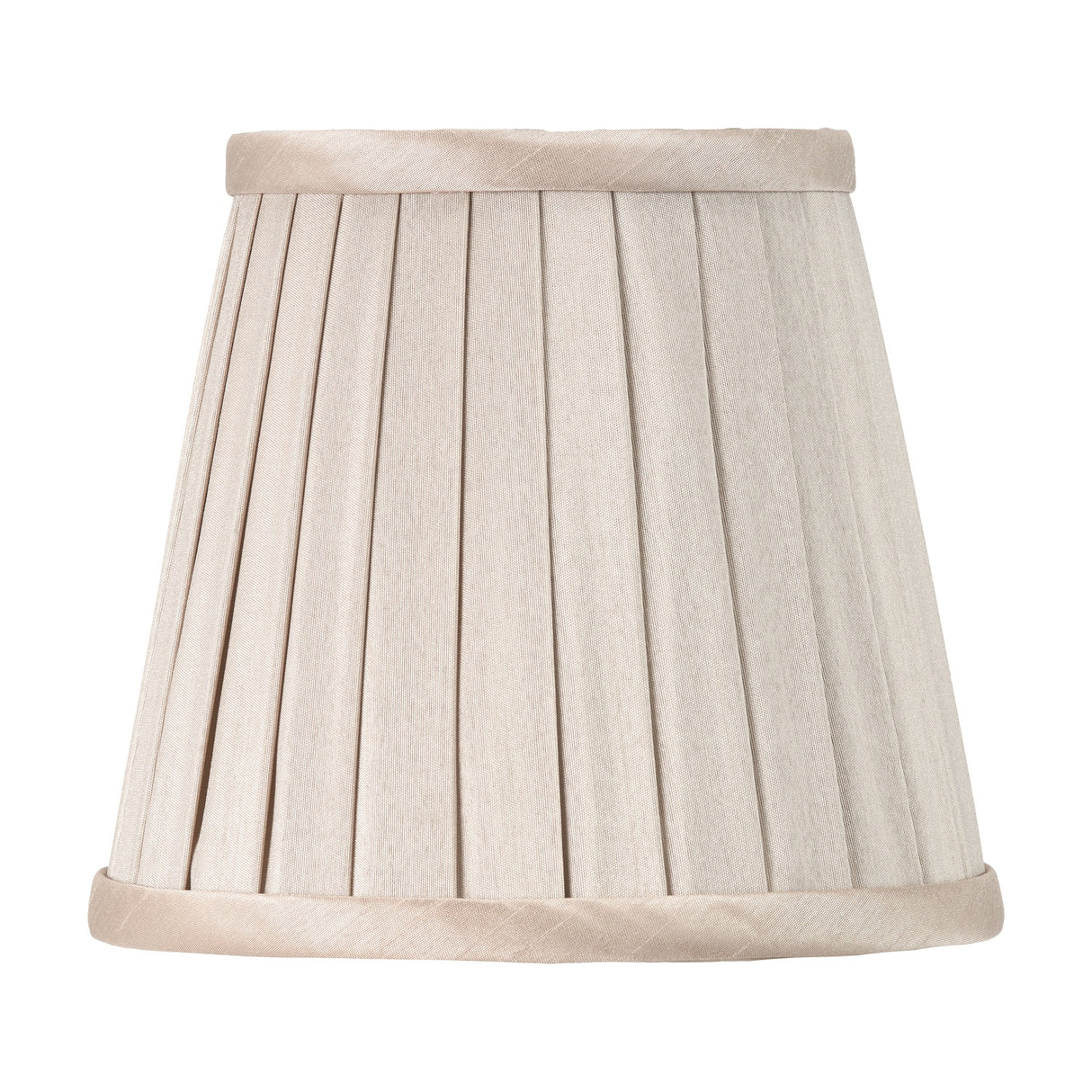 Lyndon Taupe Silk Mix Knife Pleated Tapered Lampshade - 16cm