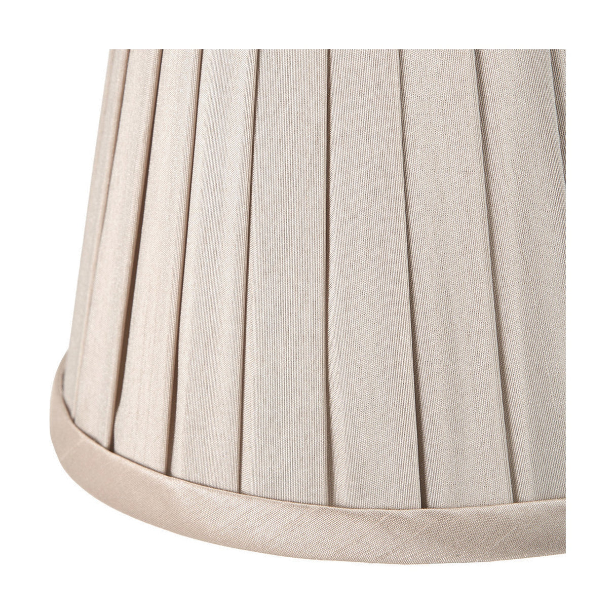 Lyndon Taupe Silk Mix Knife Pleated Tapered Lampshade - 16cm