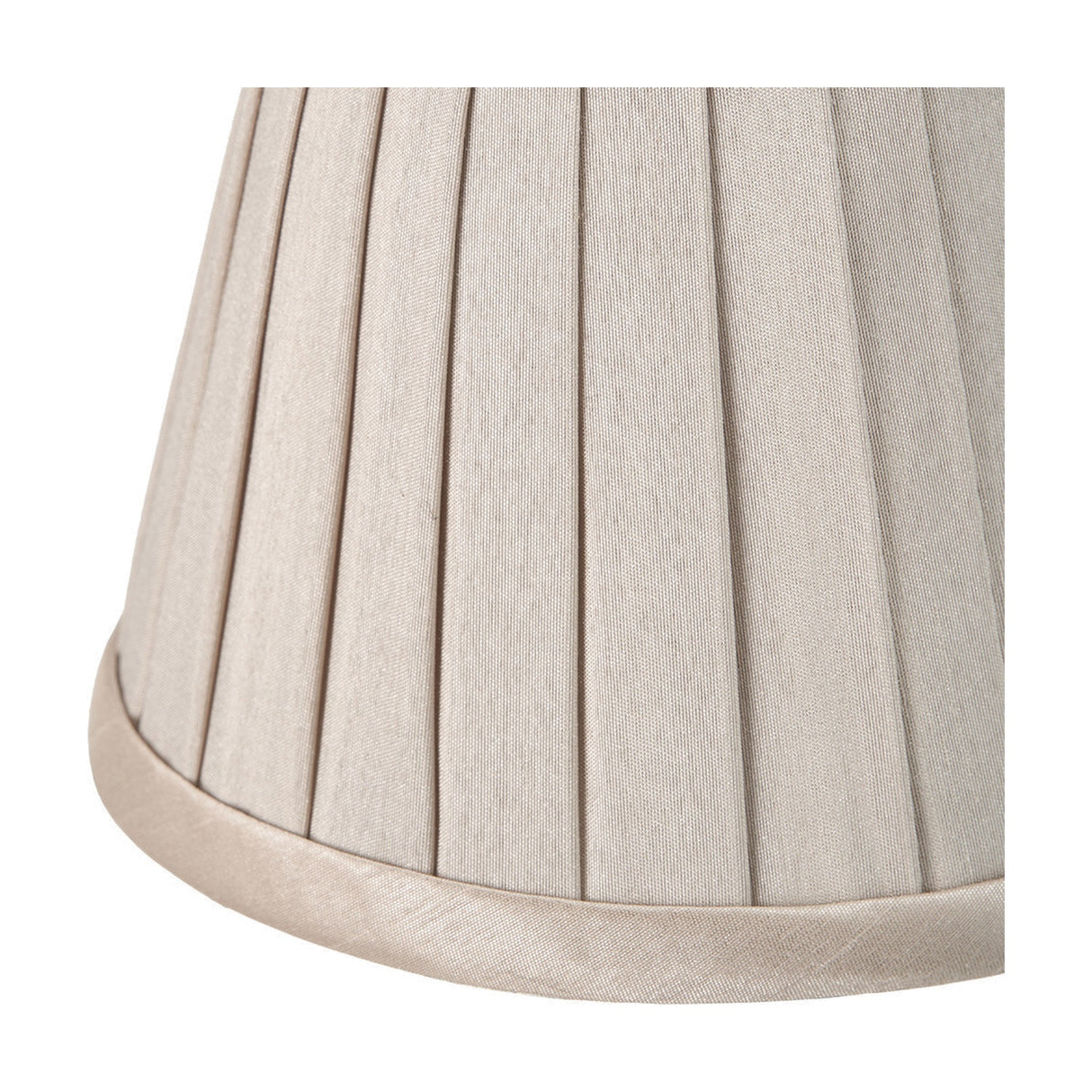 Lyndon Taupe Silk Mix Knife Pleated Tapered Lampshade - 18cm