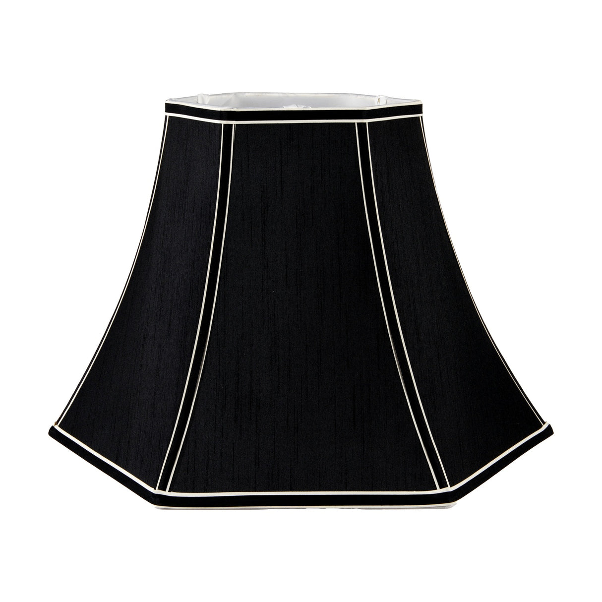 Lyla Black Silk Mix Bowed Lampshade - 40cm