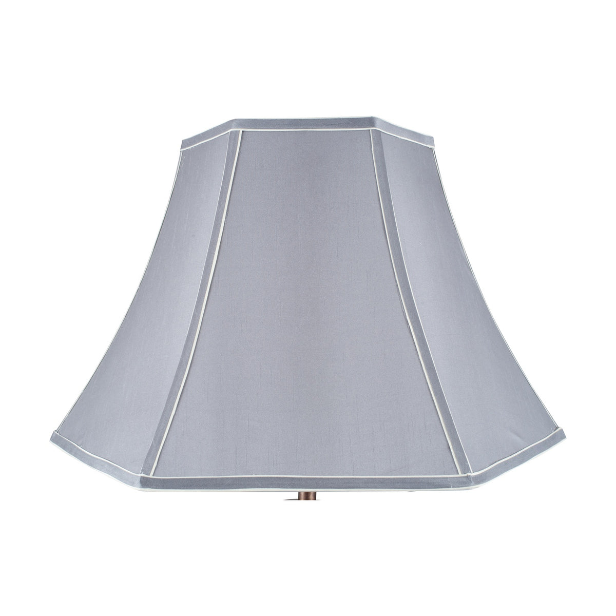 Lyla Steel Grey Silk Mix Bowed Lampshade - 45cm