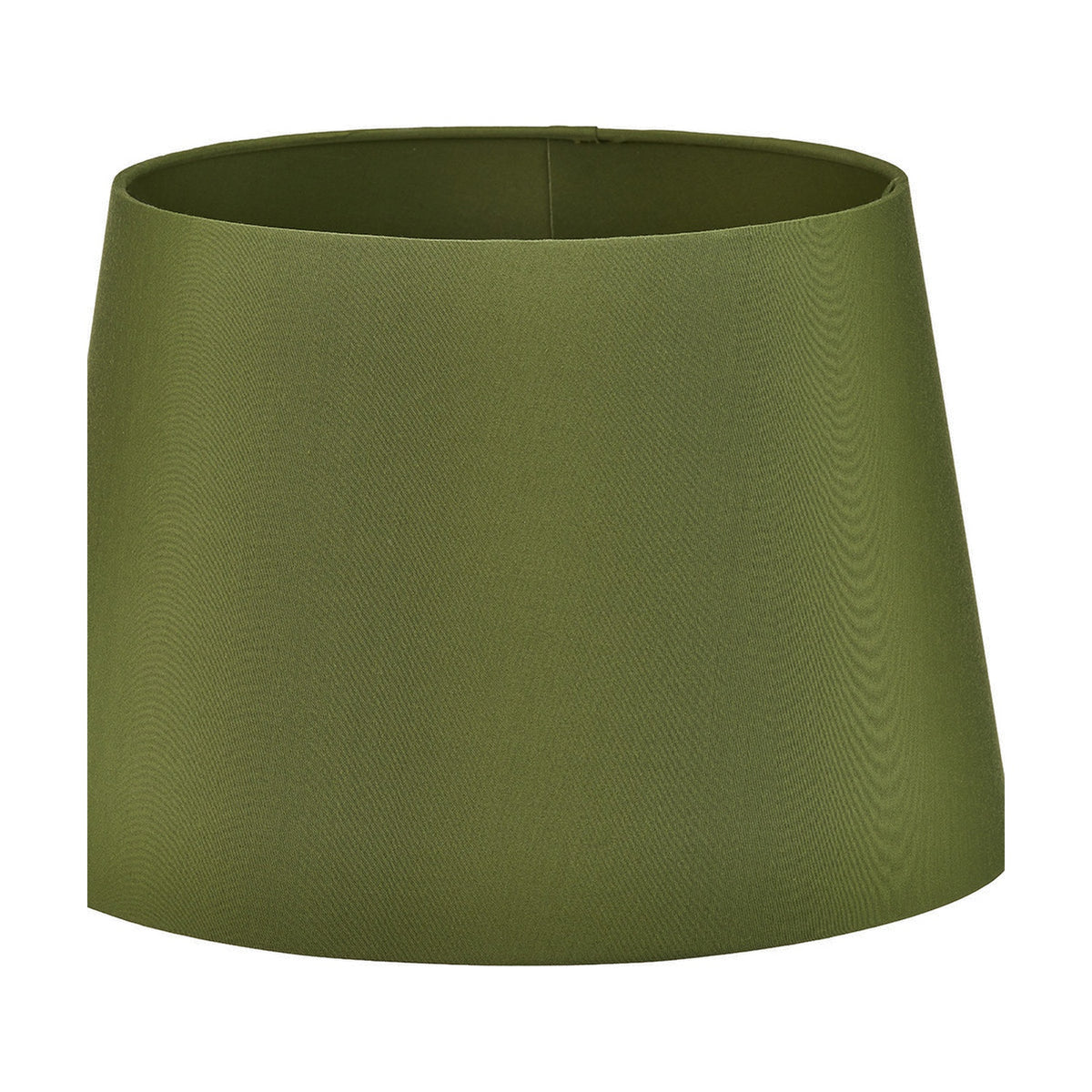 Adelaide Sage Tapered Cotton Mix Lampshade in a 25cm width, shown against a plain white background with a fabric texture and open top and bottom rings.