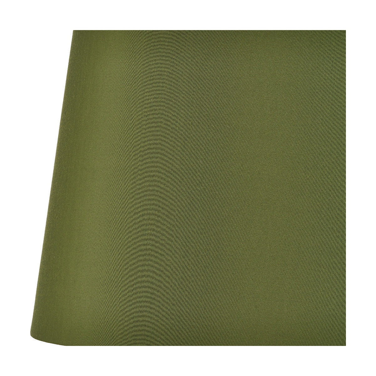 Adelaide Sage Tapered Cotton Mix Lampshade, 25cm, in a fabric close-up showing the woven sage green texture and tapered edge on a white background.