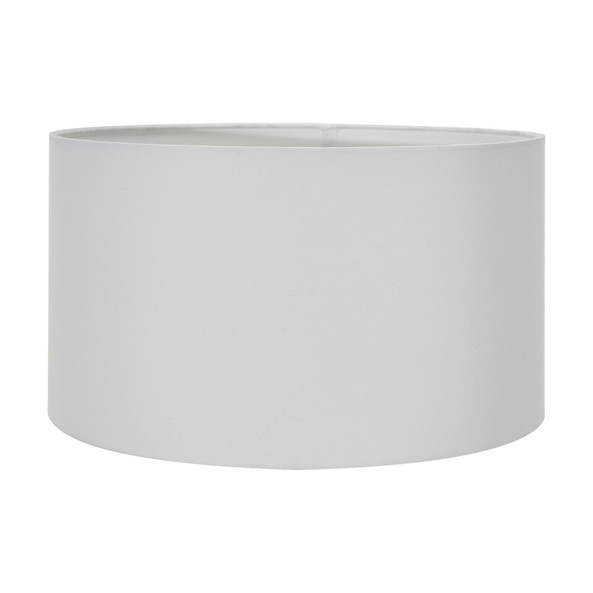Harry Ivory Cotton Mix Cylinder Lampshade, 30cm wide fabric drum shade in plain ivory, shown against a plain white background.