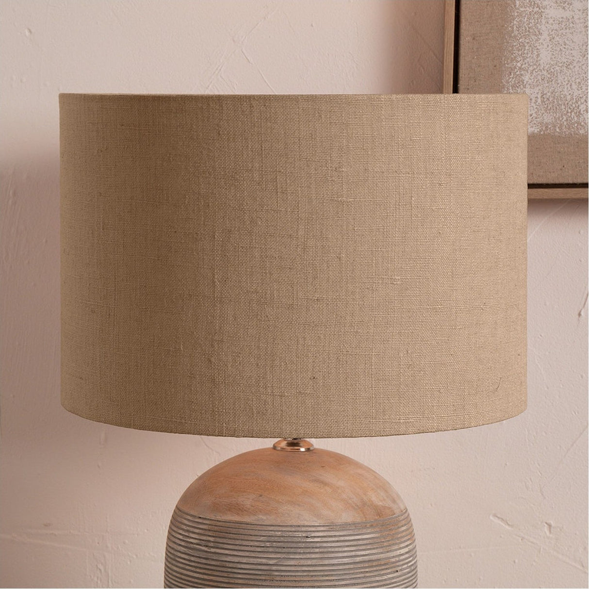 Edward Linen Cylinder Lampshade - 50cm