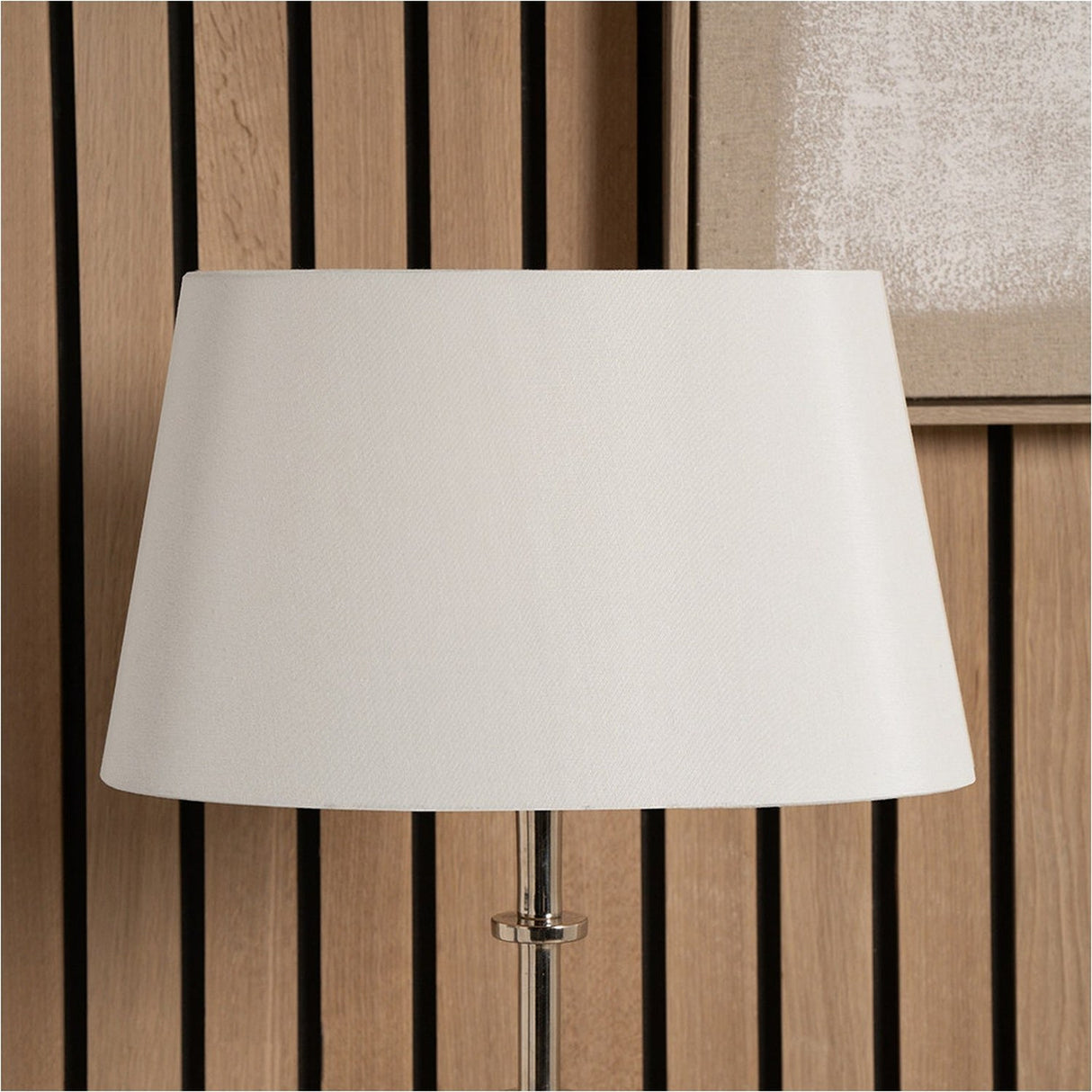 Martha Cream Oval Silk Mix Tapered Lampshade - 25cm