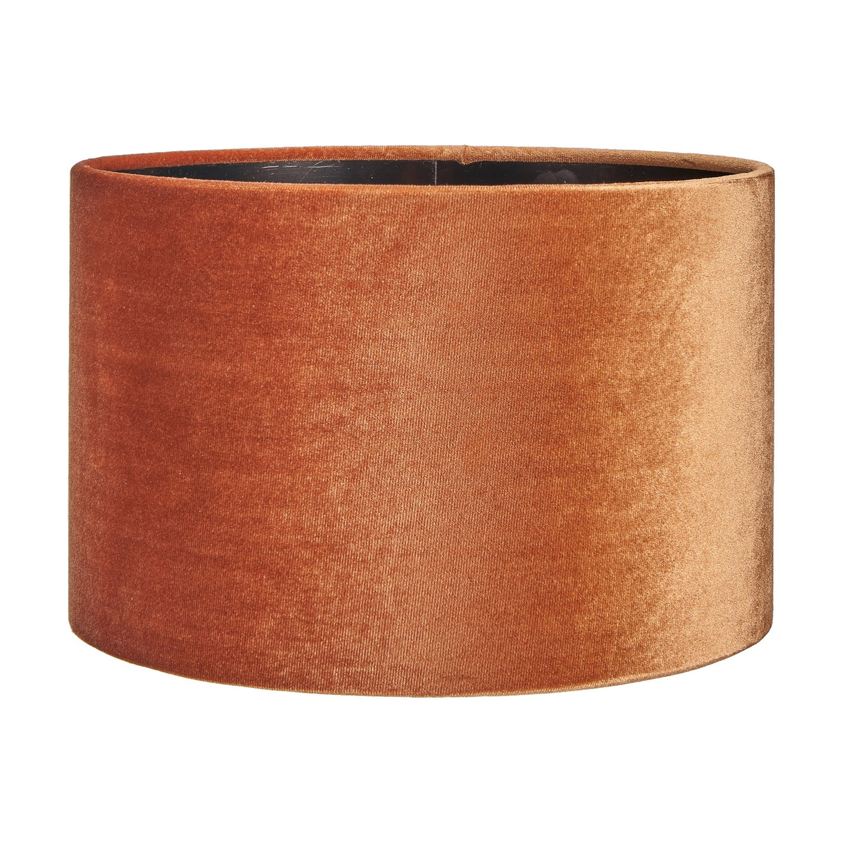 Bow Tobacco Velvet Cylinder Lampshade - 25cm