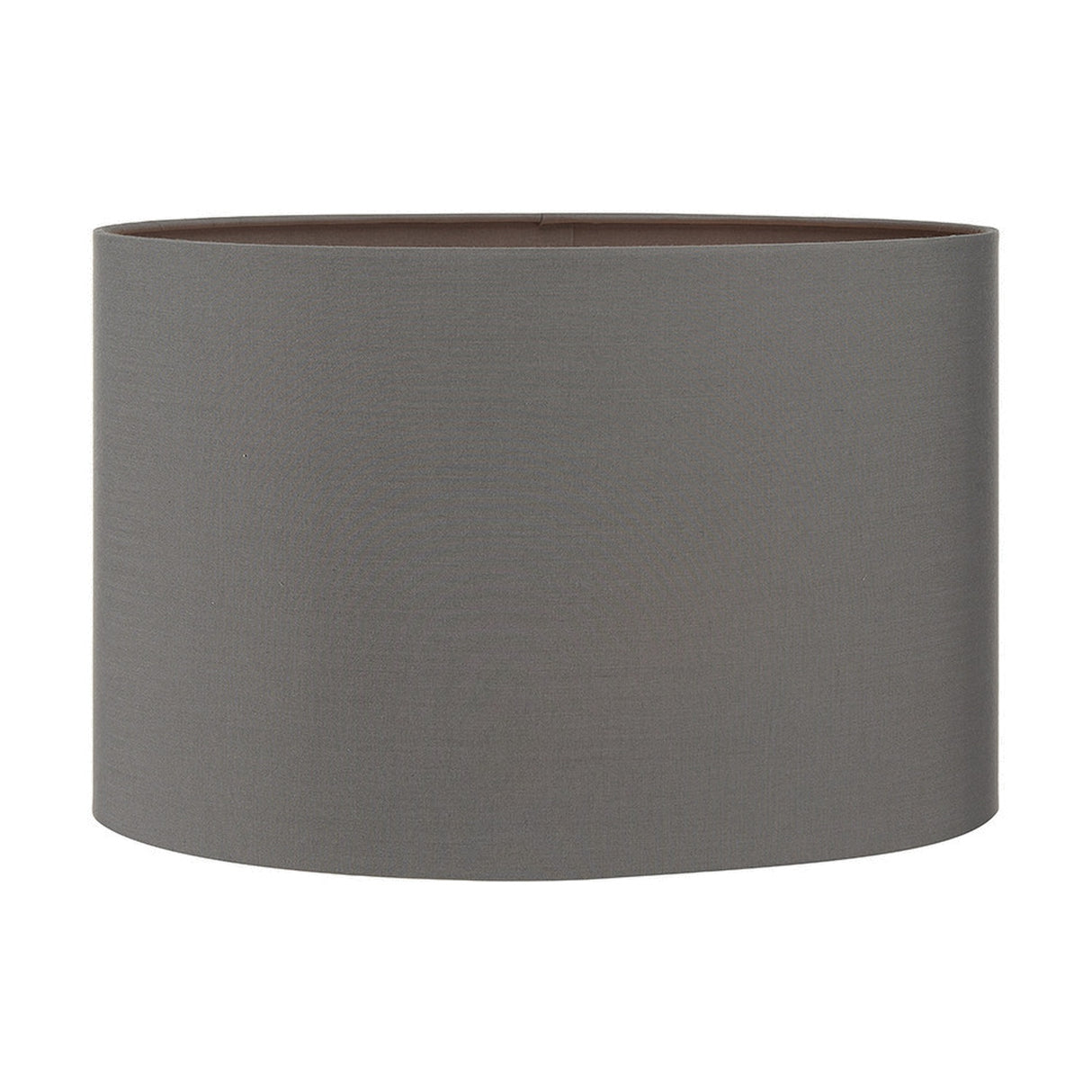 Mia Steel Grey Oval Cotton Mix Lampshade - 20cm