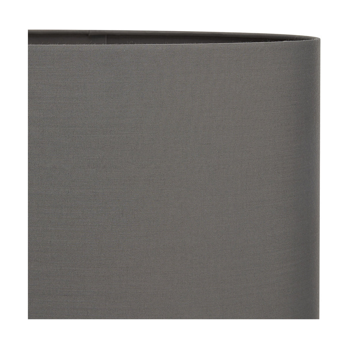 Mia Steel Grey Oval Cotton Mix Lampshade - 20cm