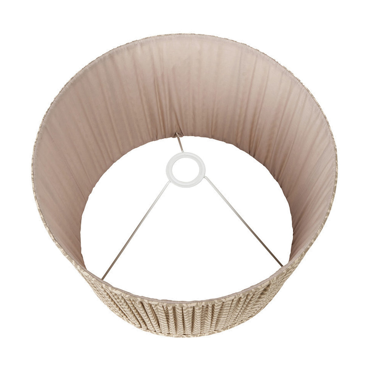 Vienna Taupe Chevron Pleated Lampshade - 30cm