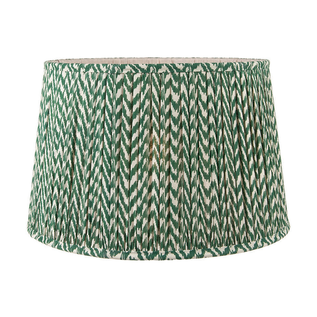 Vienna Forest Green Chevron Pleated Lampshade - 45cm