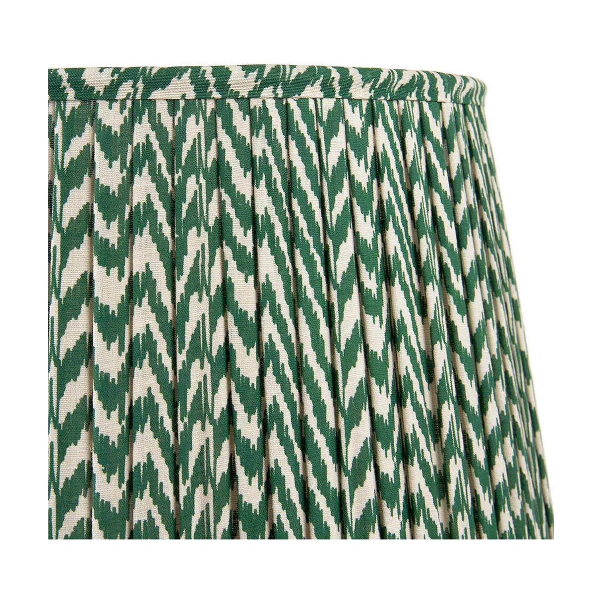 Vienna Forest Green Chevron Pleated Lampshade - 45cm