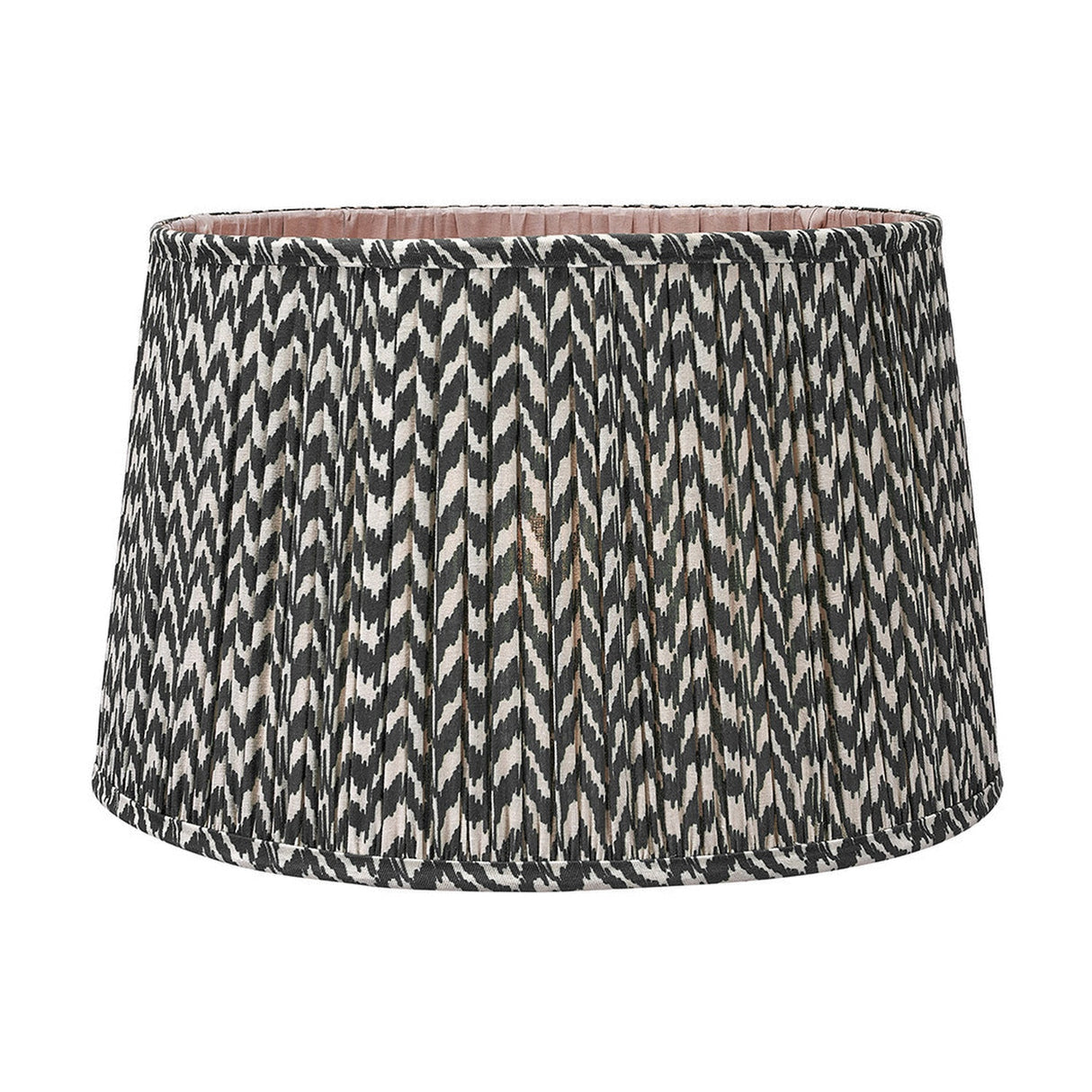Vienna Black Chevron Pleated Lampshade - 50cm
