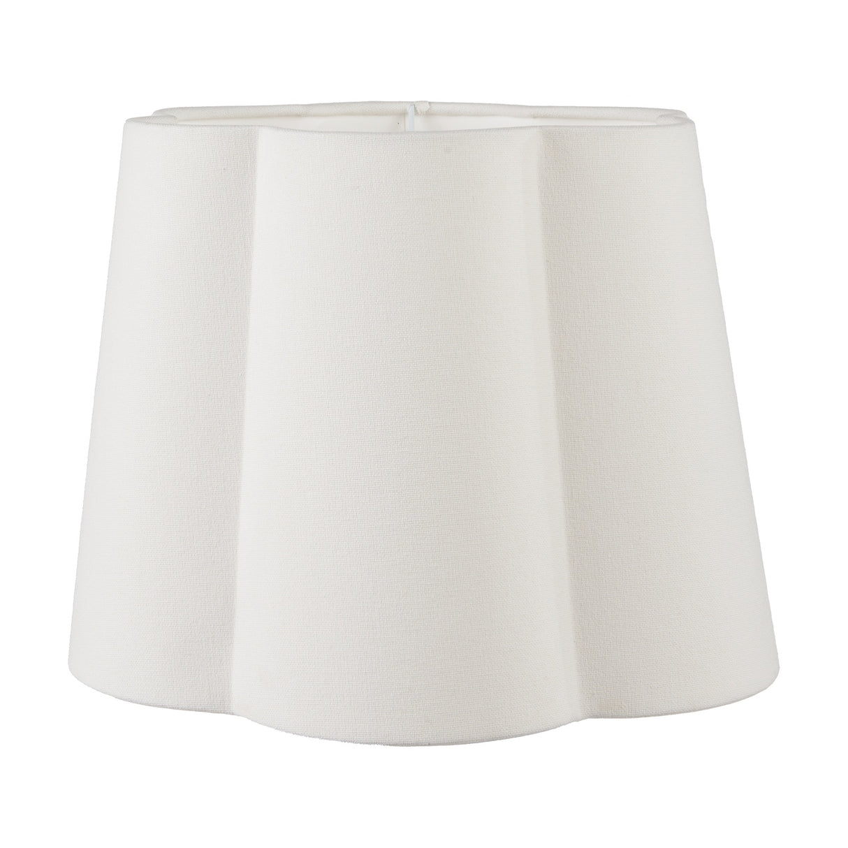 Posy White Handloom Scalloped Tapered Lampshade - 30cm