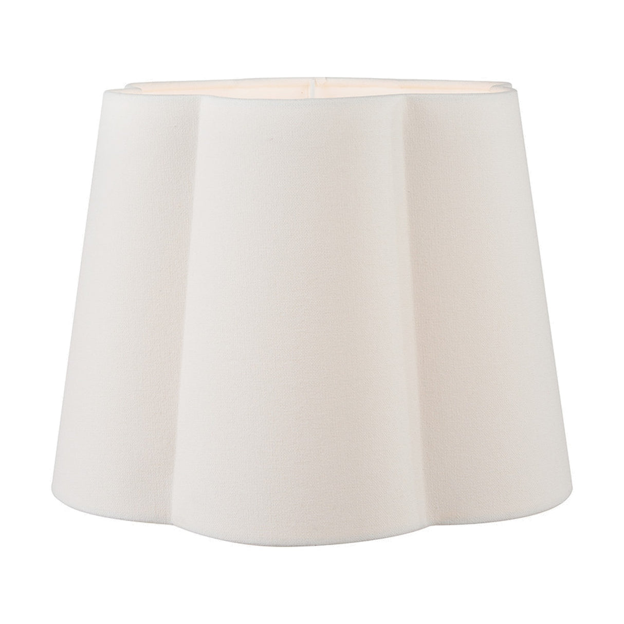 Posy White Handloom Scalloped Tapered Lampshade - 30cm