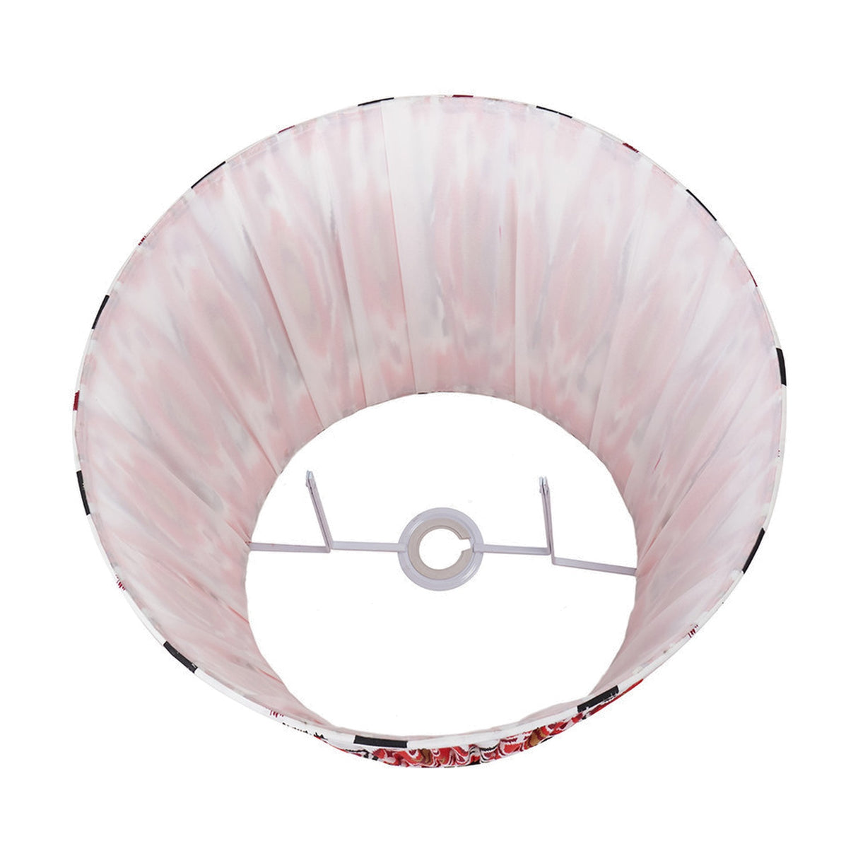 Izara Red Ikat Pleated Tapered Lampshade - 40cm