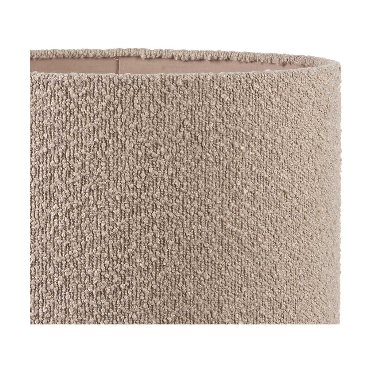 Rouen Taupe Boucle Cylinder Lampshade - 45cm