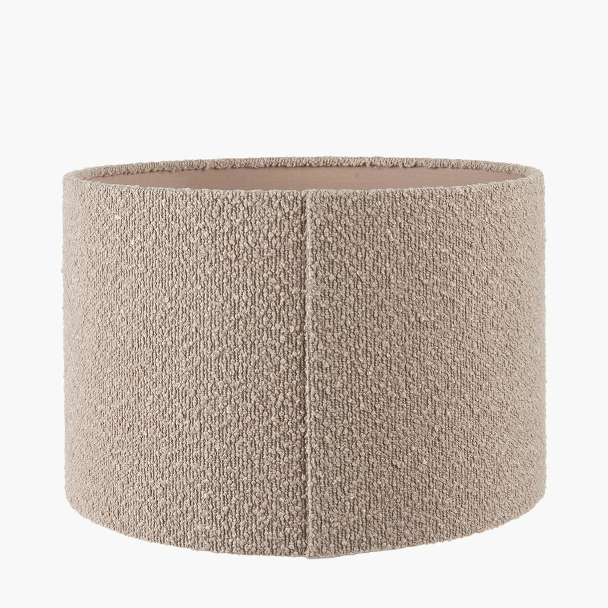 Rouen Taupe Boucle Cylinder Lampshade - 45cm