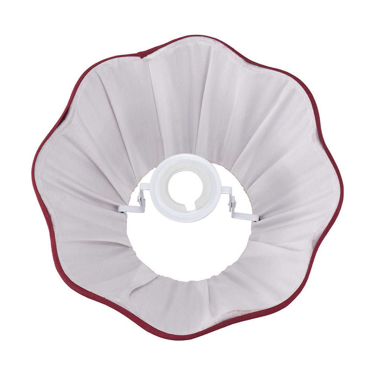Malia Mulberry Red Pleated Scalloped Tapered Lamp Shade - 25cm