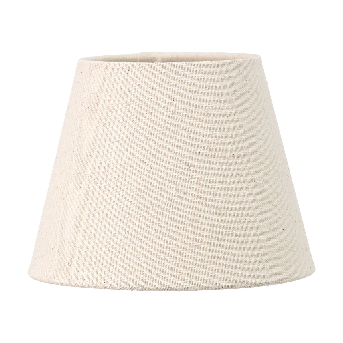 Seychelles Cream Slubby Cotton Empire Lampshade, 16cm wide, tapered fabric shade in natural cream, shown against a plain white background.