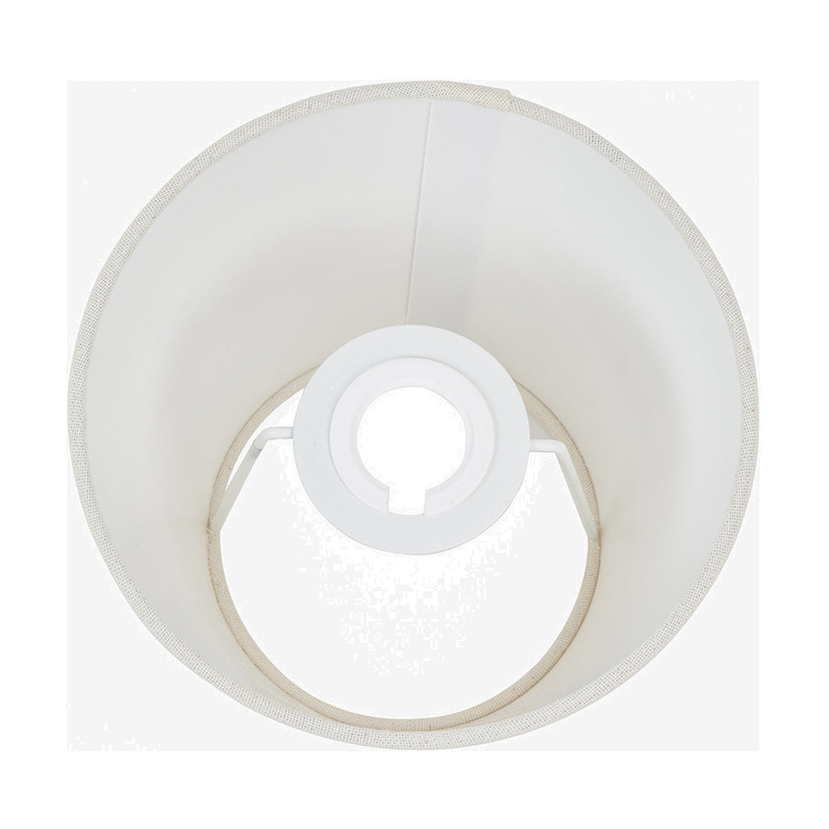Seychelles Cream Slubby Cotton Empire Lampshade - 18cm
