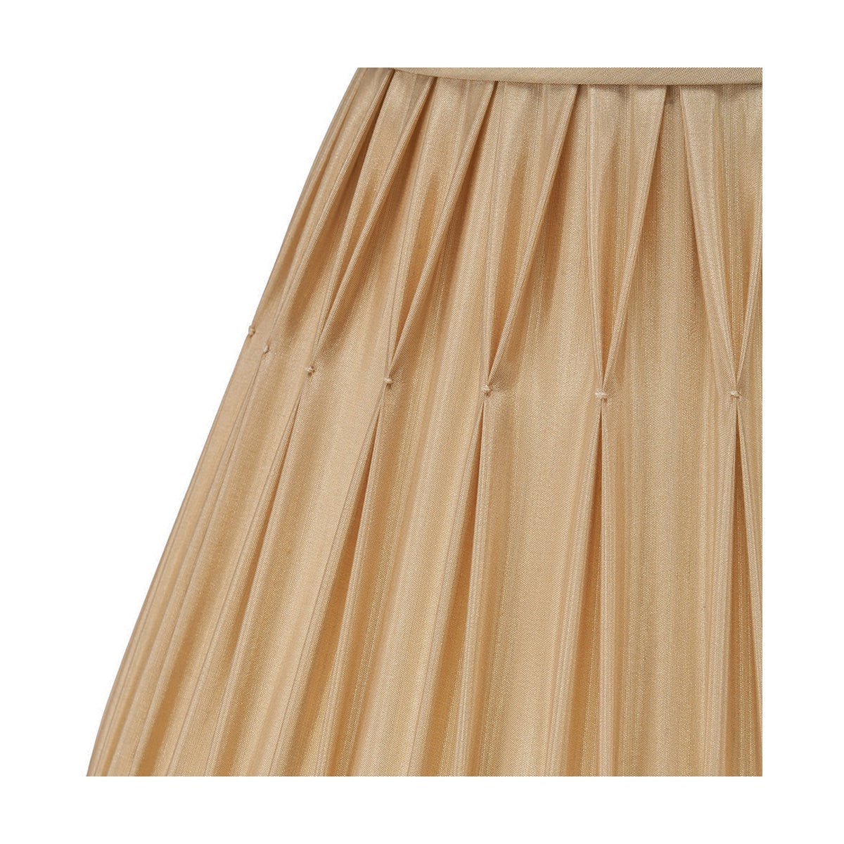 Garbo Gold Silk Mix Pinch Pleated Tapered Lampshade - 45cm