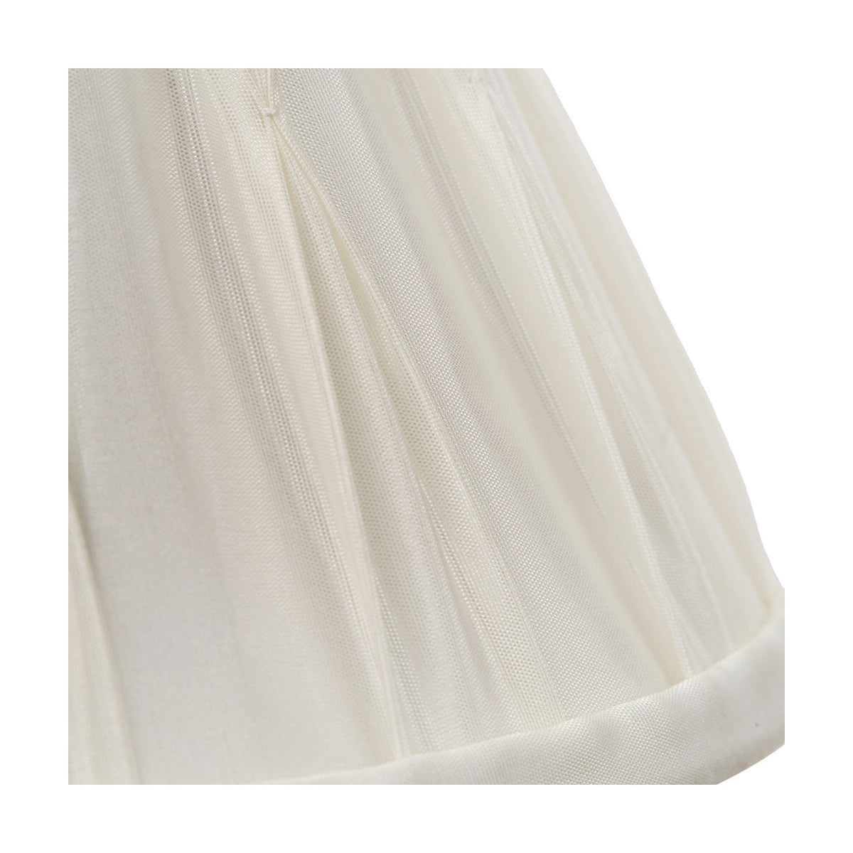 Garbo Cream Silk Mix Pinch Pleated Tapered Lampshade - 20cm