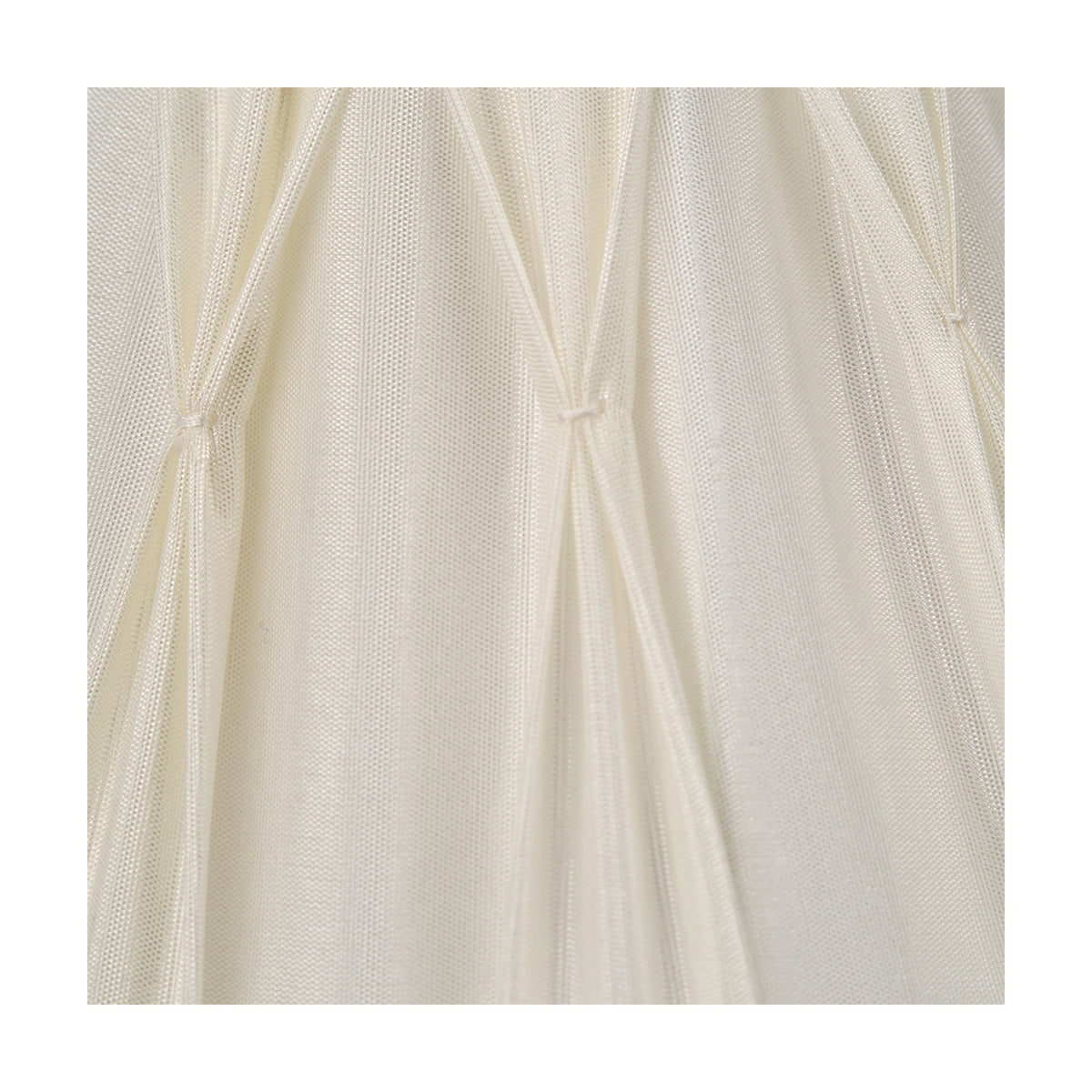 Garbo Cream Silk Mix Pinch Pleated Tapered Lampshade - 20cm