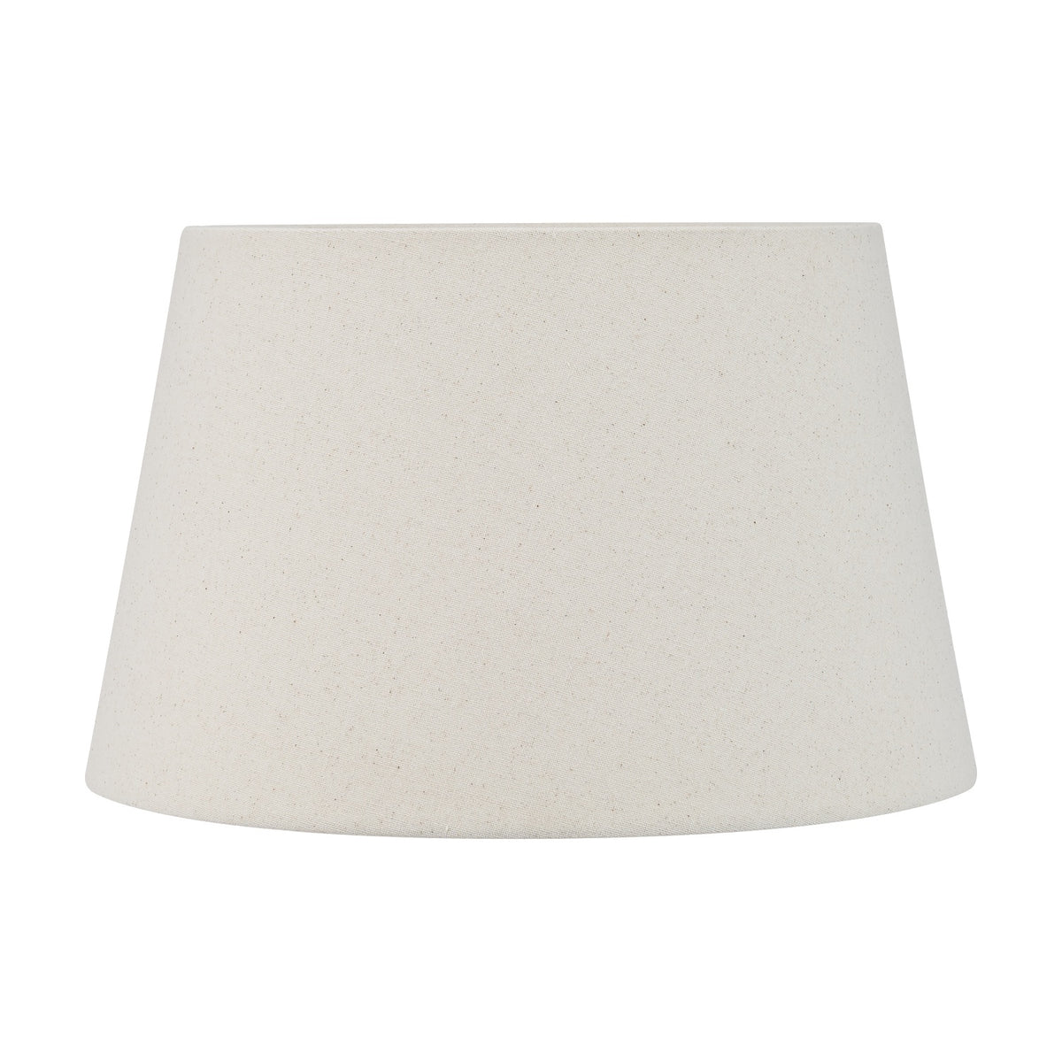 Coast Cream Calico Tapered Lampshade in 50cm, a linen-textured tapered lamp shade with a wide base and narrower top, shown on a plain white background.