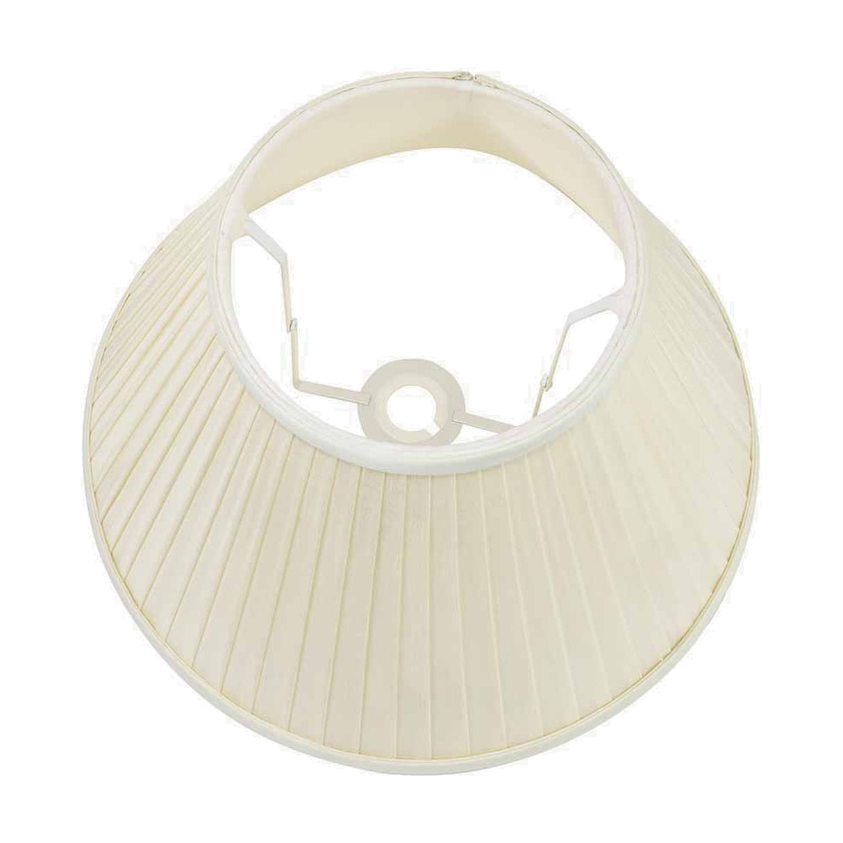 Bacall Almond Silk Knife Pleated Empire Lampshade - 45cm