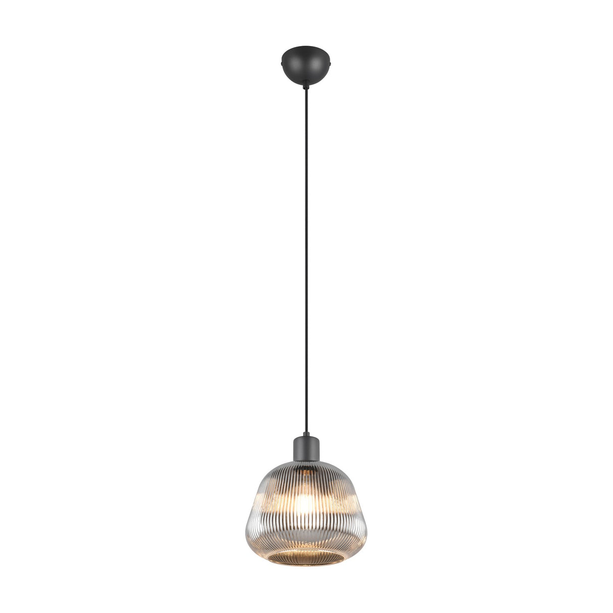Tarifa Glass Pendant – Matt Black