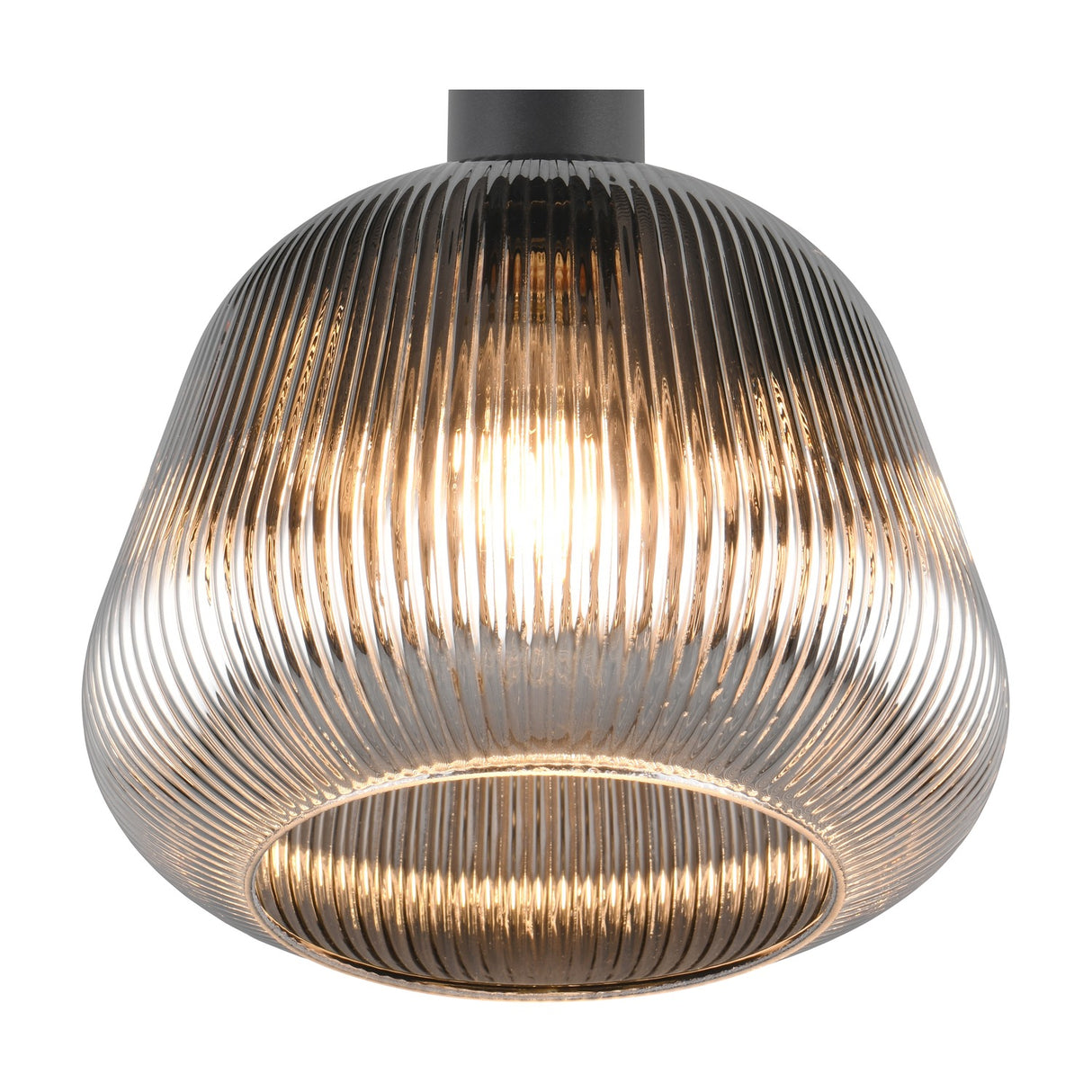 Tarifa Glass Pendant – Matt Black
